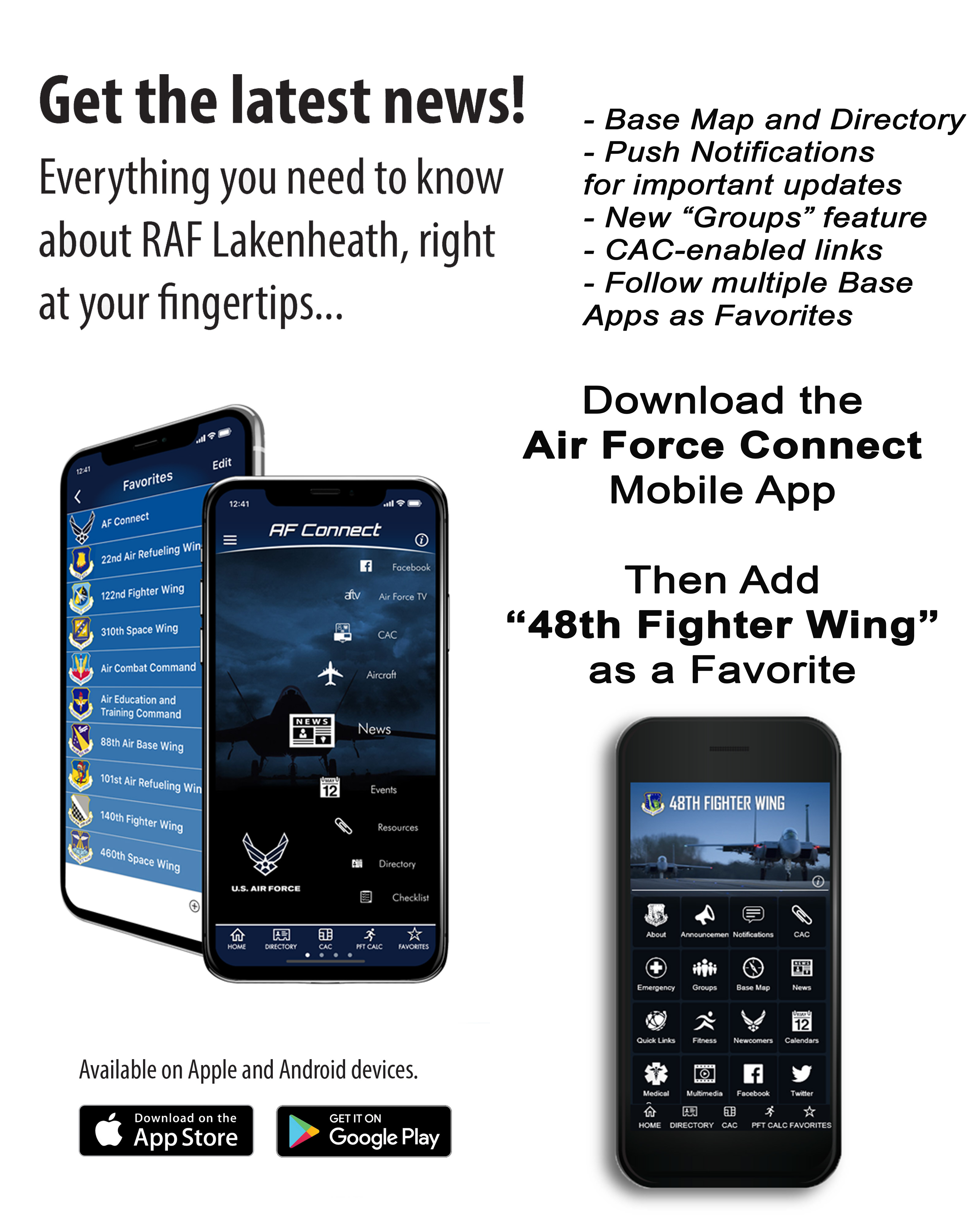 Lakenheath Air force connect app information